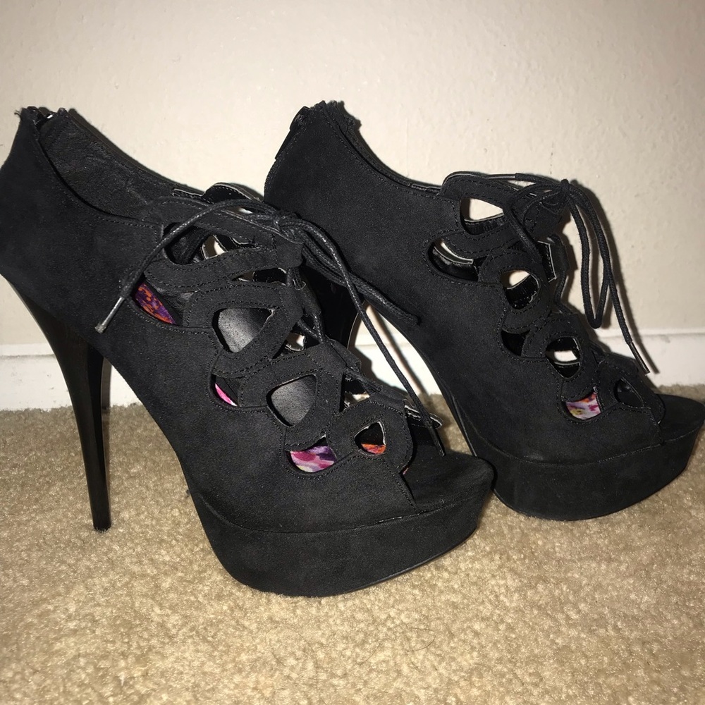 Qupid black heels